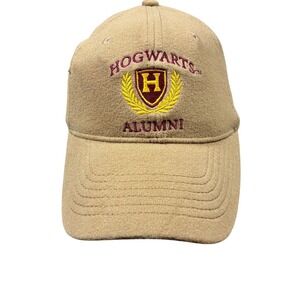 Hogwarts Alumni‎ Hat Baseball Cap Tan Embroidered Crest Logo Wizarding World